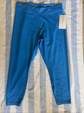 Athleta Womens Blue Transcend Micro Waist Tight Leggings